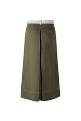 Linen Pants Detail Overlap Skirt - Recode Global